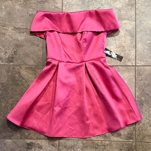 Pink Off-Shoulder Dress